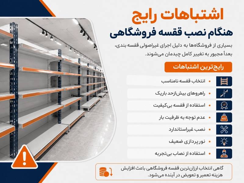 رایجتربن اشتباهات هنگام نصب قفسه فروشگاهی